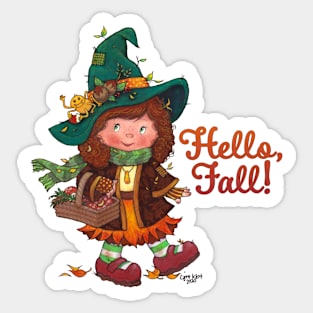 Witch Hazelnut "Hello, Fall!" Sticker